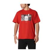 T-shirts Throwback , Red , Heren
