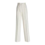 Wide Trousers Simona Corsellini , White , Dames