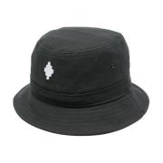 Wit Kruis Street Style Bucket Hat Marcelo Burlon , Black , Heren
