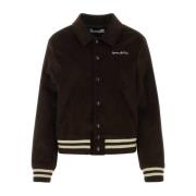 Stijlvolle Chocolade Corduroy Bomberjack Sporty & Rich , Brown , Dames