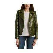 Leather Jackets Deadwood , Green , Dames