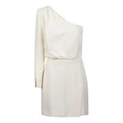 One-Shoulder Mini Dress Federica Tosi , White , Dames