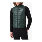 Groene Jassen met Gewatteerd Gilet Emporio Armani EA7 , Green , Heren