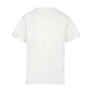 Grijze Katoenen T-shirt met Geborduurd Logo Maison Margiela , White , ...