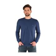 Microperata Heren Gebreide Shirt Bluma Harmont & Blaine , Blue , Heren