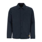 Navy blauw gewatteerd overhemd A.p.c. , Blue , Heren