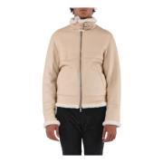 Leren Jas met Shearling Voering Giorgio Brato , Beige , Heren