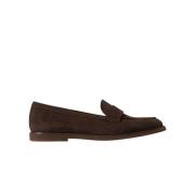 Donkerbruine Suède Loafers Scarosso , Brown , Dames