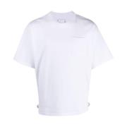 Wit katoenen T-shirt met korte mouwen Sacai , White , Heren