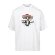 Vertigo Mushroom Print Wit T-Shirt Marcelo Burlon , White , Heren