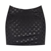 Korte rok met monogram Misbhv , Black , Dames