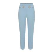 Stretch polyester broek Elisabetta Franchi , Blue , Dames