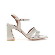 Vitello Leren High Heel Sandalen Angel Alarcon , White , Dames