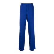 Straight Trousers Off White , Blue , Heren