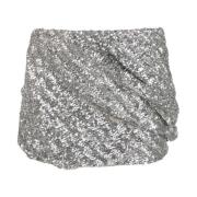Glamour Sequin Mini Rok The Attico , Gray , Dames