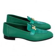 Pre-owned Platte schoenen Hermès Vintage , Green , Dames