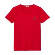 Biologisch Katoenen Basic T-shirt - Rode Collectie Jott , Red , Heren