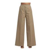 Wide Trousers Forte Forte , Brown , Dames