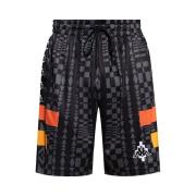 Geometrische Logo Shorts Marcelo Burlon , Gray , Heren