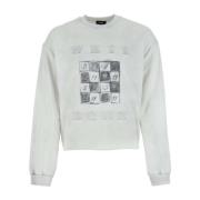 Krijt katoenen sweatshirt We11Done , White , Heren