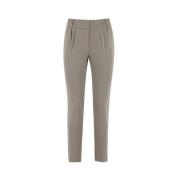 Slim-fit Trousers Le Tricot Perugia , Gray , Dames