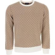 Round-neck Knitwear Drumohr , Beige , Heren