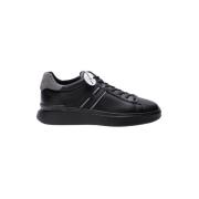 Essentiële zwarte leren sneakers voor heren Hogan , Black , Heren