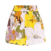 Big Flower Pull-Up Shorts La DoubleJ , Multicolor , Dames