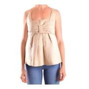 Mouwloze top met vierkante halslijn See by Chloé , Beige , Dames