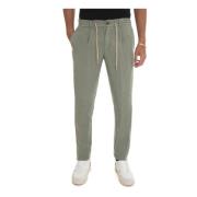 Trousers with lace tie Berwich , Green , Heren