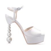 ‘Natalia’ sandalen met decoratieve hak Sophia Webster , White , Dames