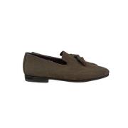 Stijlvolle Nabuck Loafers voor Mannen Santoni , Brown , Heren