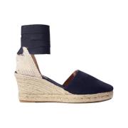 Blauwe Suède Espadrilles Scarosso , Blue , Dames