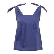 Stijlvolle Mouwloze Top voor Vrouwen See by Chloé , Blue , Dames