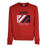 Iconisch Print Sweatshirt Autry , Red , Heren