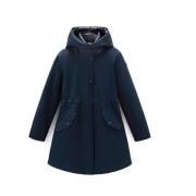 Dames Lange Militair Groene 3-in-1 Parka Woolrich , Blue , Heren