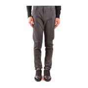 Grijze Katoenen Broek Outlet Dondup , Gray , Heren