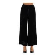 Wide Trousers Semicouture , Black , Dames