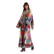 Elegante Zijden Maxi Jurk La DoubleJ , Multicolor , Dames