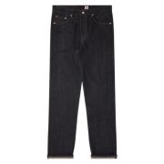 Japanse Slim Tapered Jeans Edwin , Black , Heren