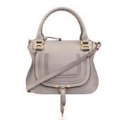 Leren schoudertas in medium formaat Chloé , Gray , Dames