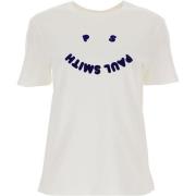 Blije Crew Neck T-shirt PS By Paul Smith , White , Dames