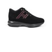 Interactieve Basket Sneakers Hogan , Black , Dames