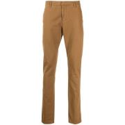 Casual Mosterd Chino Broek Dondup , Brown , Heren