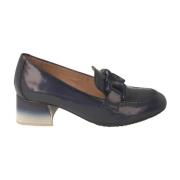 Blauwe Suède Loafers met Kettingdetail Hispanitas , Blue , Dames