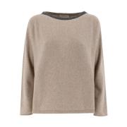 Round-neck Knitwear Le Tricot Perugia , Beige , Dames