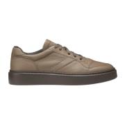 Bruin Leren Sneakers met Logo en Contrasterende Zool Doucal's , Brown ...