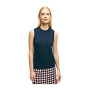 Sleeveless Tops Brooks Brothers , Blue , Dames