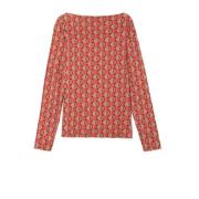 Romantische Print Blouse Maliparmi , Pink , Dames