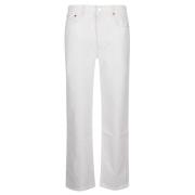 Straight Jeans Re/Done , White , Dames